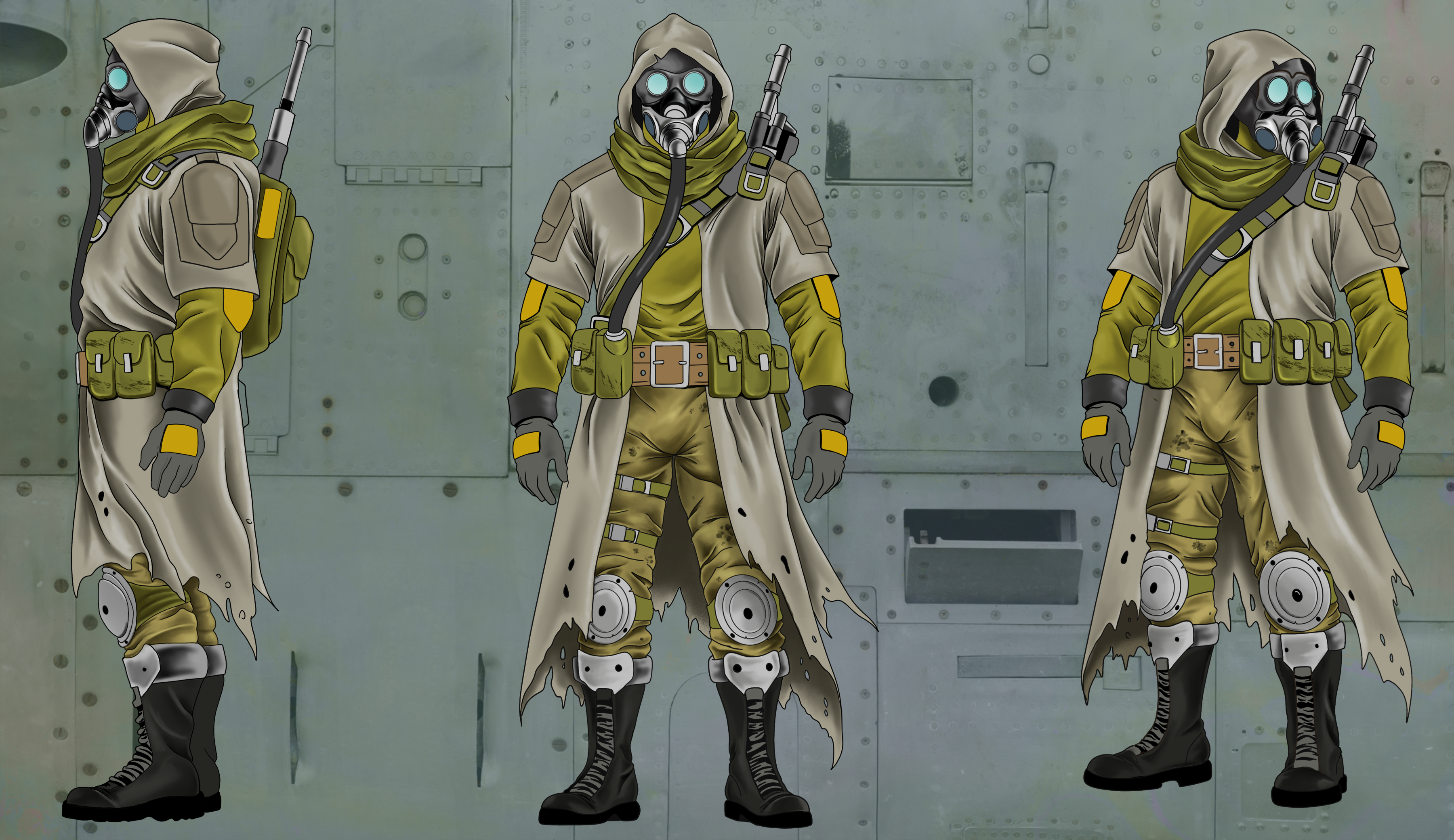 Dustline character turnaround color